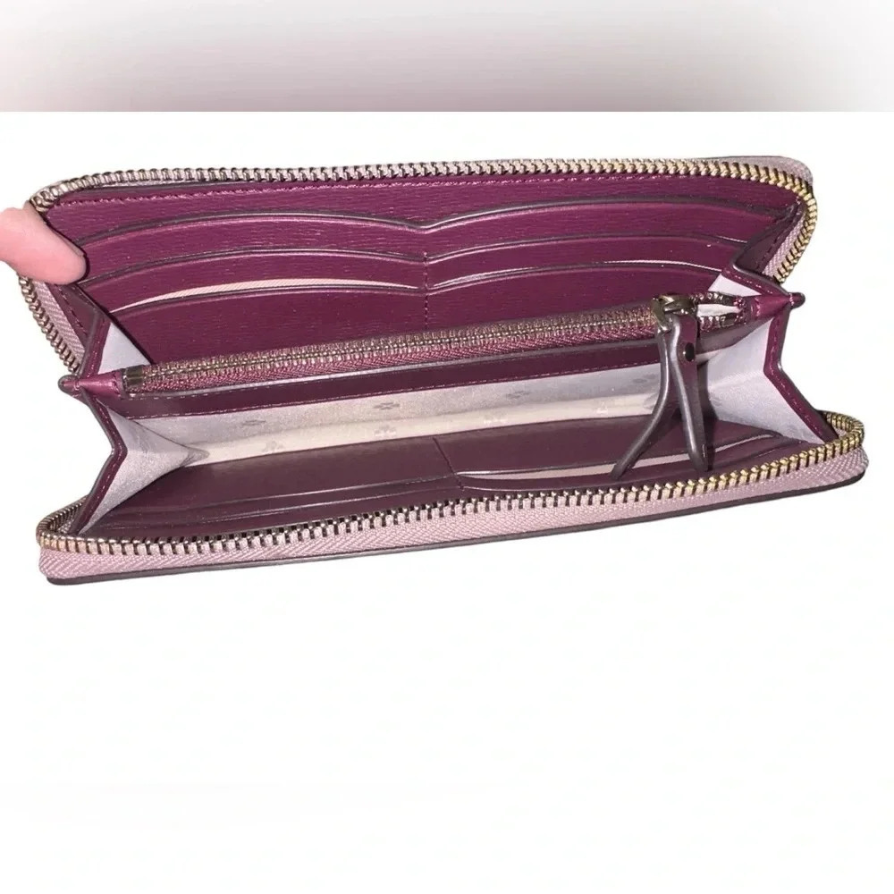 Kate Spade Long Zip Wallet Warm Pink Patent Leather - Picture 4 of 5